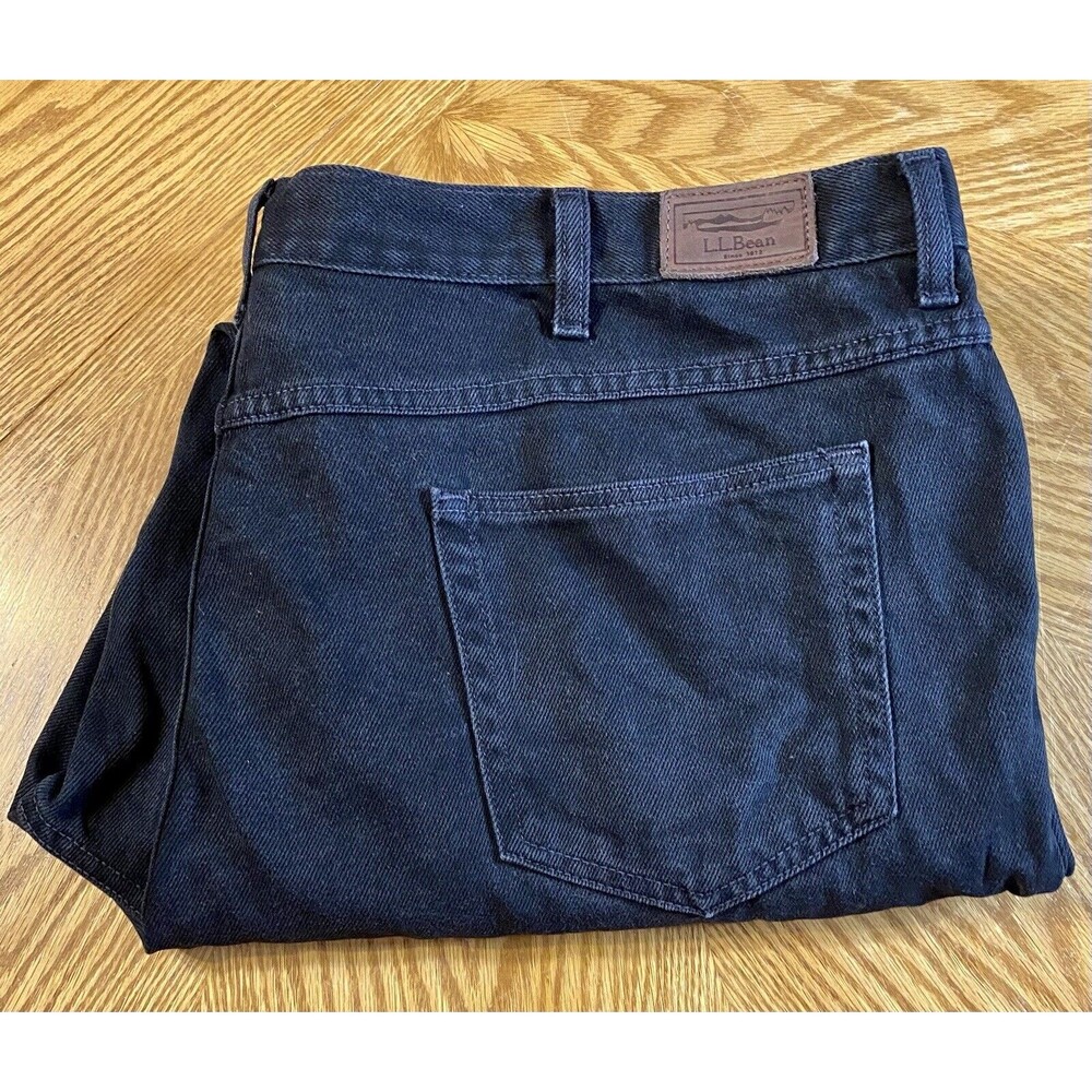 LL Bean Classic Fit Straight Leg Men’s Double L Black Jeans 46x29